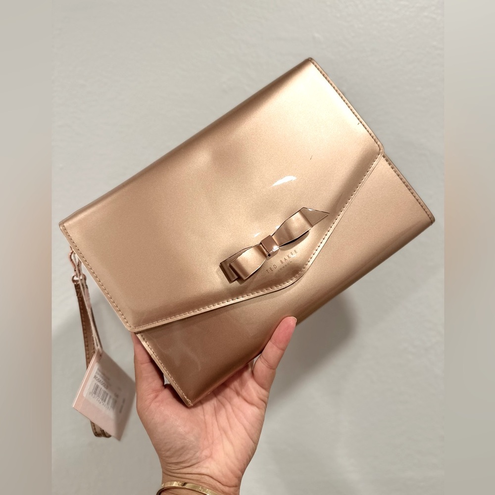TED BAKER ROSE GOLD CLUTCH - NWT!